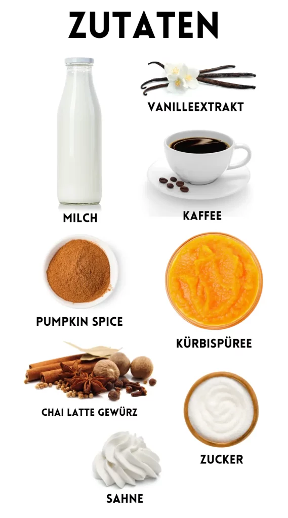Pumpkin Chai Latte Zutaten