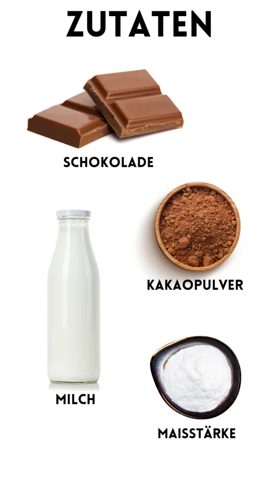 Dickflüssige Trinkschokolade Zutaten