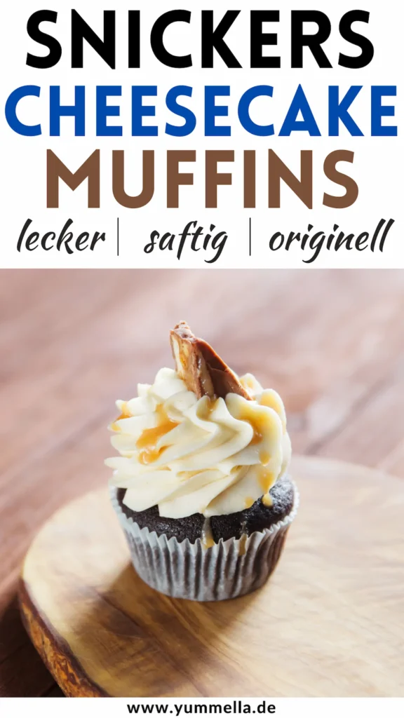 Snickers Cheesecake Muffins Pin